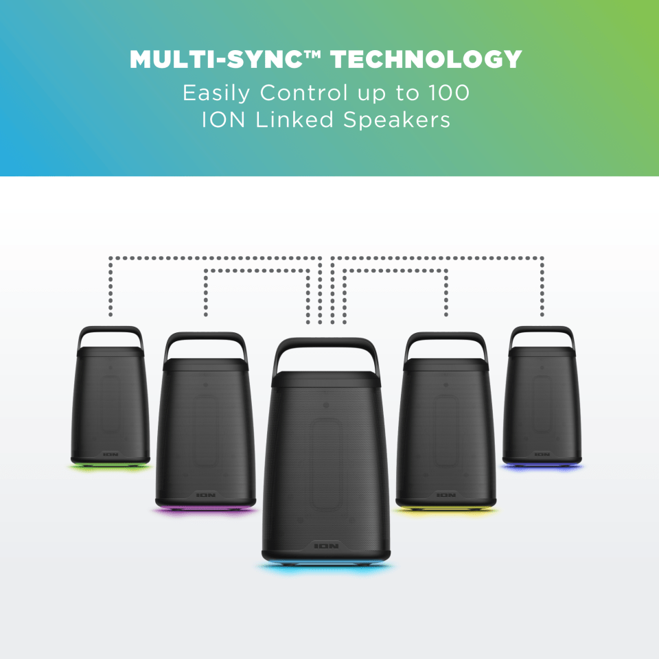 ION Audio Portable Bluetooth Speaker with Waterproof, Black