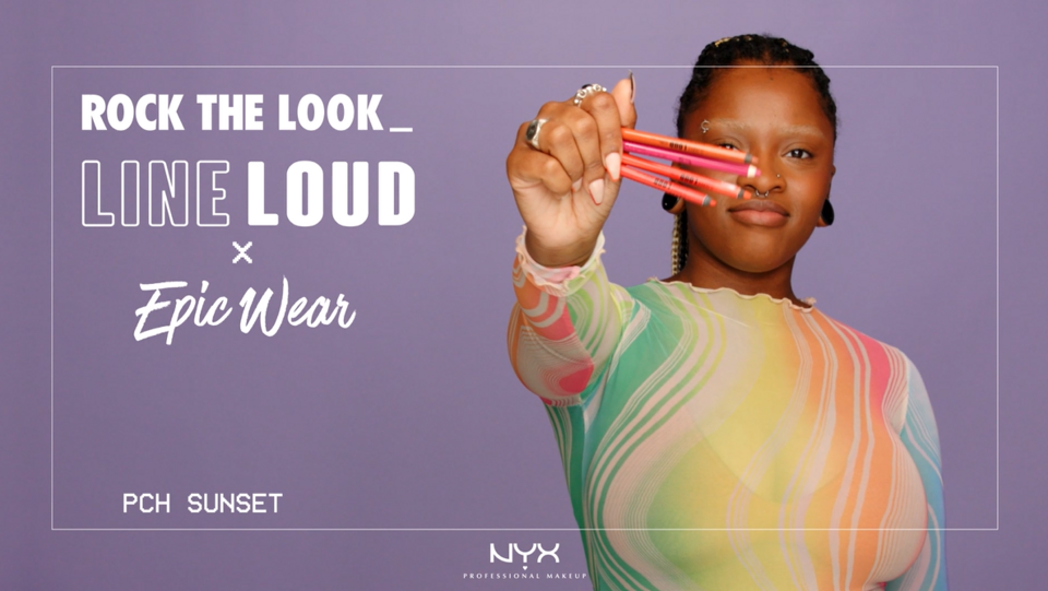 thumbnail video image 2 of NYX Professional Makeup Line Loud Lip Liner, Longwear Matte Lip Pencil, Rebel Kind, 2 of 11