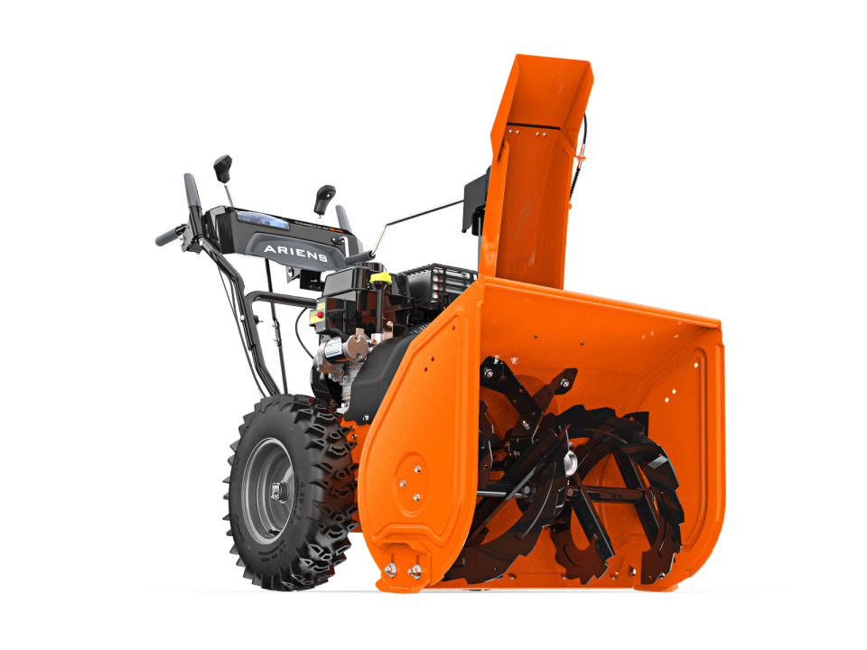 Ariens Deluxe 24 In 254 Cu Cm Two Stage Self Propelled Gas Snow Blower With Push Button Electric Start Power Steering Headlight S In The Gas Snow Blowers Department At Lowes Com