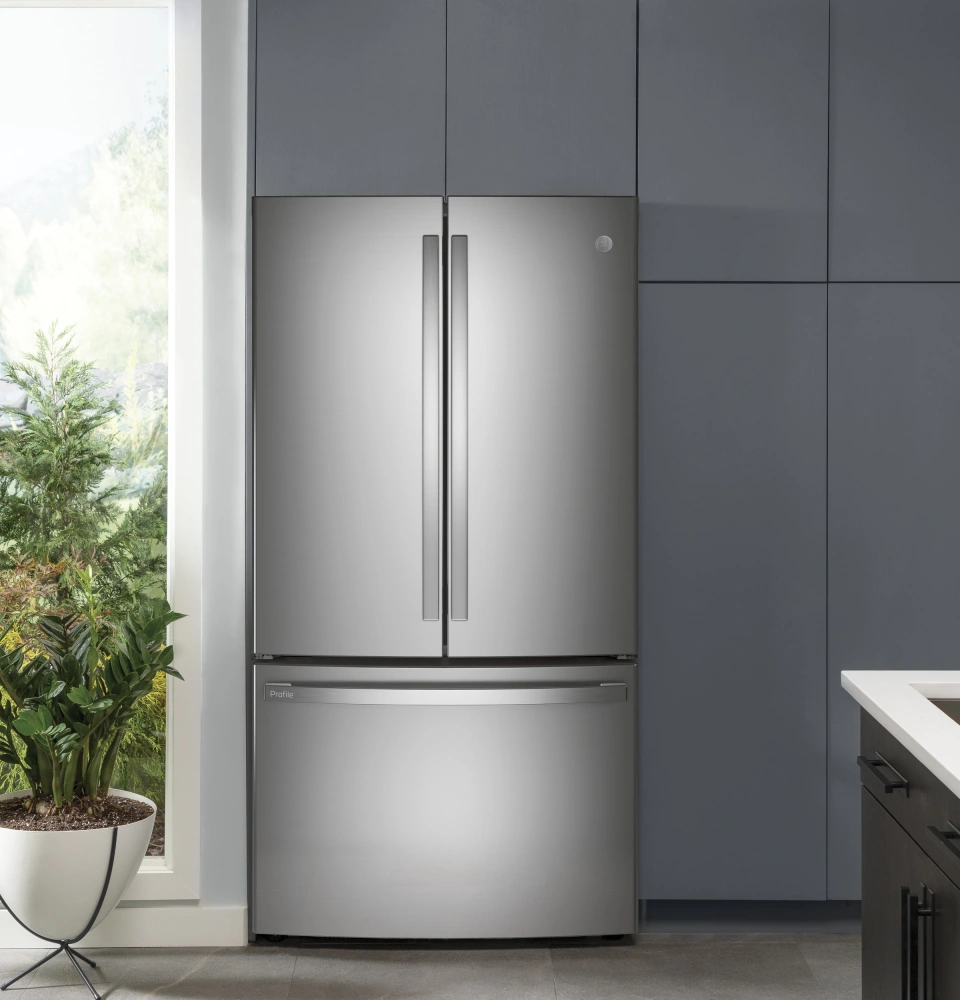 GE Profile PWE23KYNFS GE Profile ENERGY STAR 23.1 Cu. Ft. Counter Depth French Door Refrigerator Automatic Appliance Parts Inc