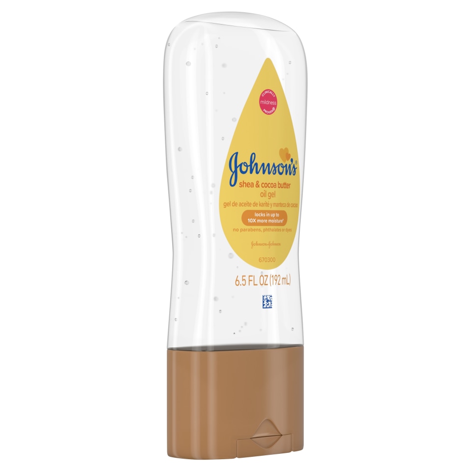 Johnson's Baby Oil Gel with Aloe Vera & Vitamin E, 6.5 fl. oz