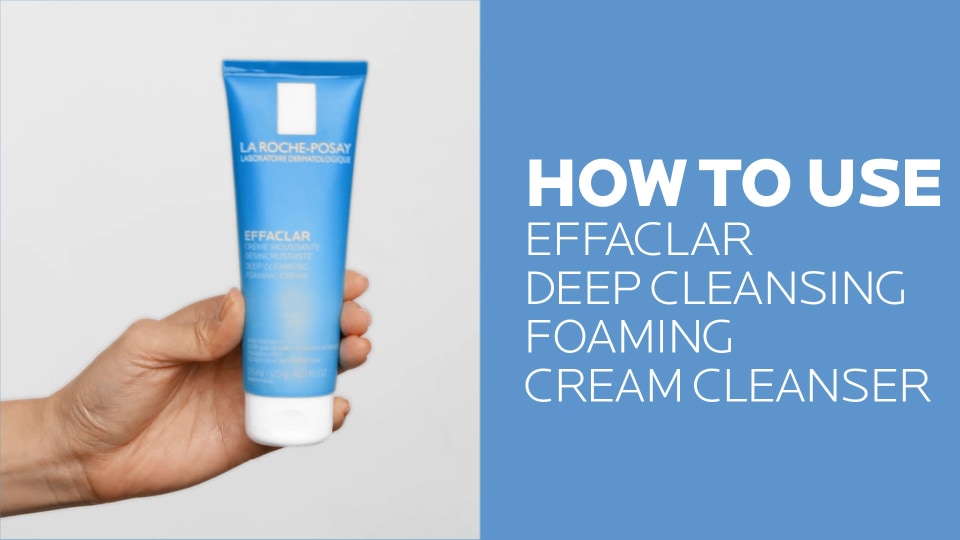 thumbnail video image 2 of La Roche-Posay Effaclar Cream Cleanser for Oily Skin, 4.22 fl oz, 2 of 8