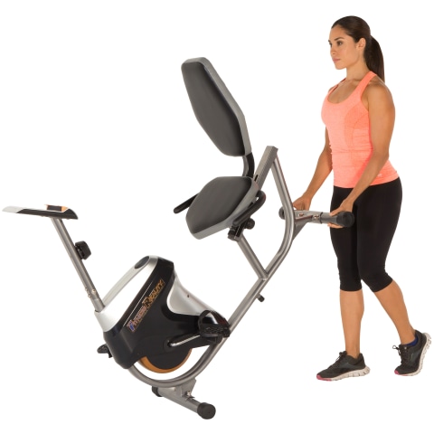 Fitness reality r4000 magnetic tension recumbent hot sale bike with workout goal setting computer