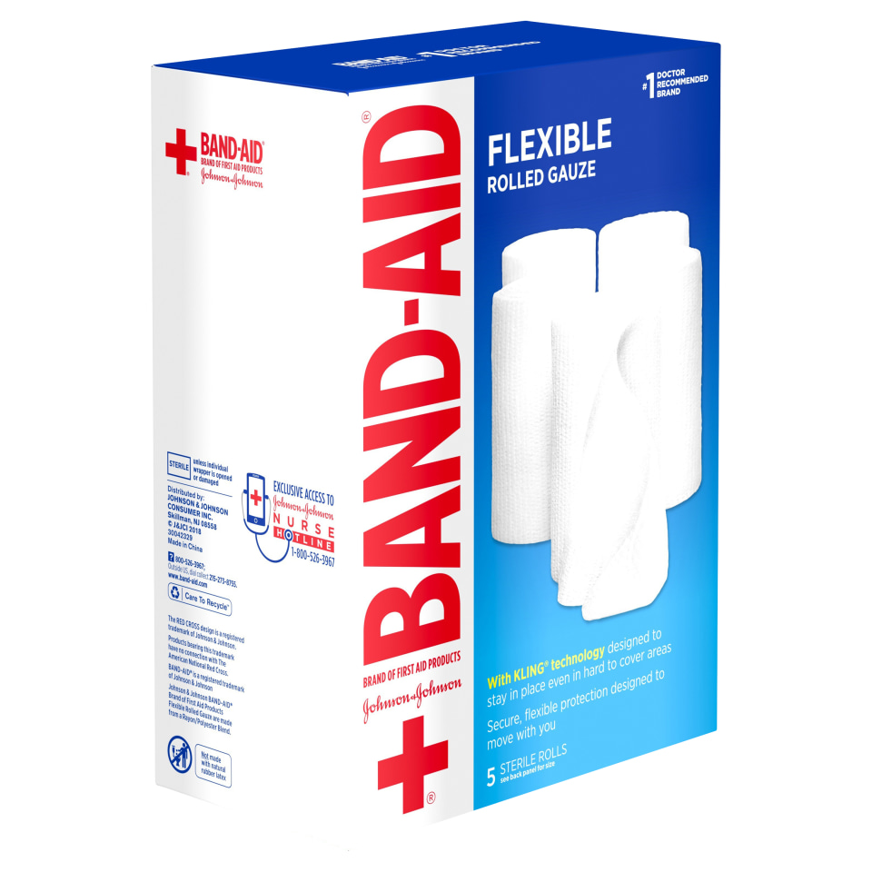 BandAid Brand Cushion Care Gauze Pads, Large, 4 in x 4 in, 25 ct