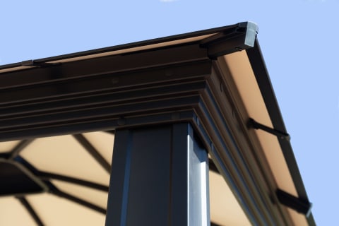 Close up of Santa Monica upper corner of gazebo