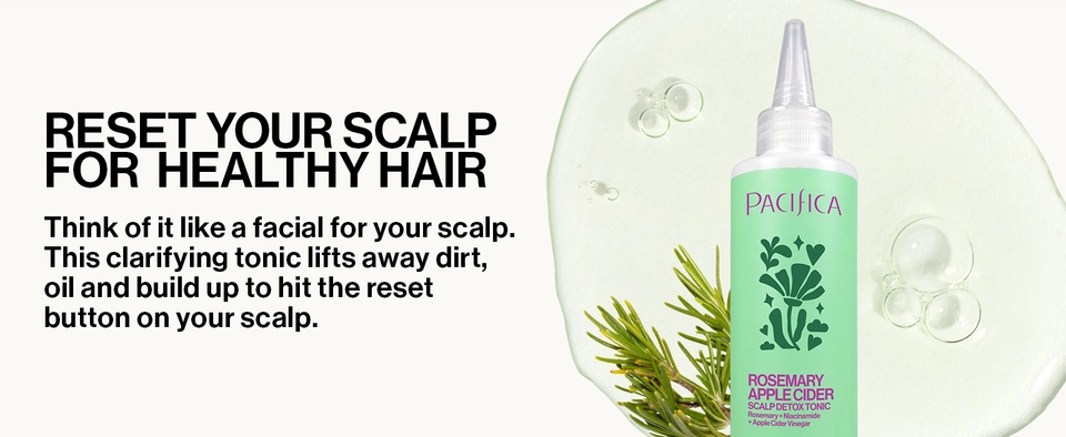 scalp scrub hair pacifica treatment exfoliator dry dandruff itchy detox tonic apple cider vinegar rinse scrubber build up shampoo cleanser clean