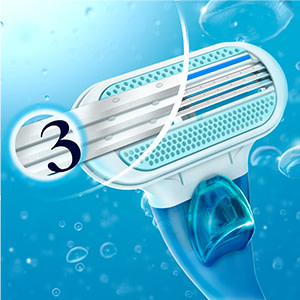 Three blades for a silky-smooth shave
