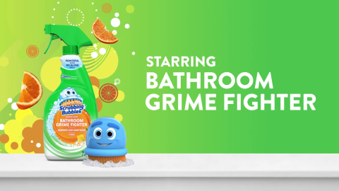 Scrubbing Bubbles Bathroom Grime Fighter Aerosol, Disinfectant Spray;  Effective Tile, Bathtub, Shower and Overall Bathroom Cleaner (1 Aerosol  Spray), Citrus, 20 oz