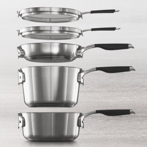 Calphalon Signature 10-Piece Stainless Steel Cookware Set in Brushed  Stainless Steel 1950766 - The Home Depot