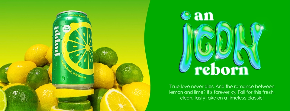 Poppi Lemon Lime Prebiotic Soda, 12 oz, 4 Pack Cans - Walmart.com