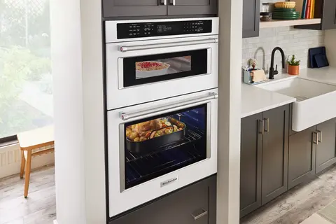 KitchenAid 30 White Oven Microwave Combo Electric Wall Oven