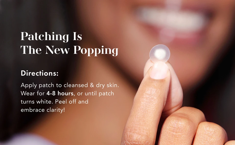 Patching is the new popping. Directions: apply patch to cleansed &amp; dry skin, wear for 4-8 hours, or until patch turns white. Peel and embrace clarity!Glow with your flow. Directions; Wear sheet mask on cleansed face for 10-20 minutes.