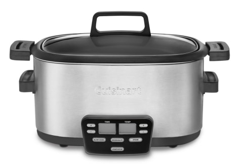 MegaChef Triple 2.5 Qt. Slow Cooker and Buffet Server in Copper