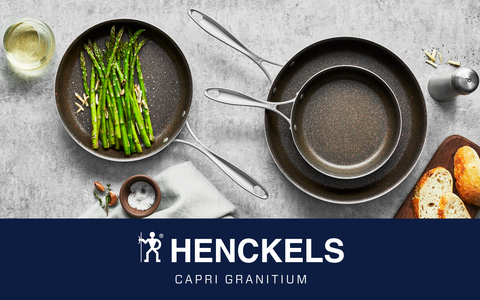 Henckels Capri Granitium 3-Piece Aluminum Nonstick Fry Pan Set, Cookware