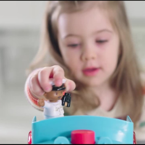 thumbnail video image 2 of Little People Travel Together Friend Ship Vehicle Playset with Captain Beau & Mia Figures, 2 of 8