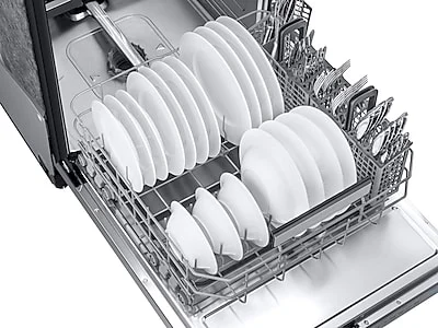 DW80R9950US Samsung 24 Built In Dishwasher with Linear Wash System and Zone Booster Fingerprint Resistant Stainless Steel