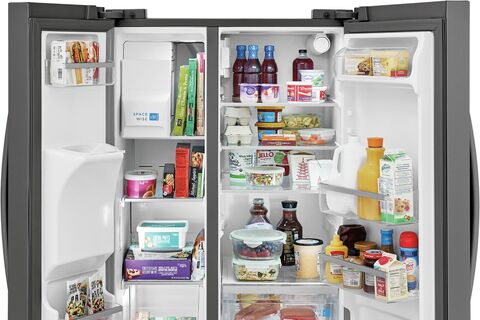 Frigidaire Gallery® 25.6 Cu. Ft. Black Stainless Steel Side-by-Side  Refrigerator