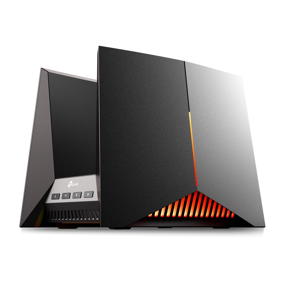 TP Link BE19000 Tri Band Wi Fi 7 Gaming Router Black/Red Archer