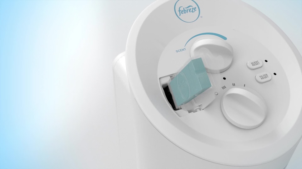 thumbnail video image 2 of Febreze Tower Air Purifier FHT190W, White HEPA Type Filter, 2 of 12