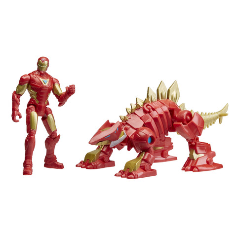 Marvel: Mech Strike Mechasaurus Iron Man and Iron Stomper Kids Toy Action  Figure for Boys and Girls Ages 4 5 6 7 8 and Up (4”)