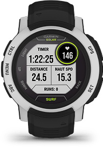 Garmin Instinct 2 Solar Surf Edition GPS Smartwatch 010-02627-15 with Black  EarBuds Bundle 