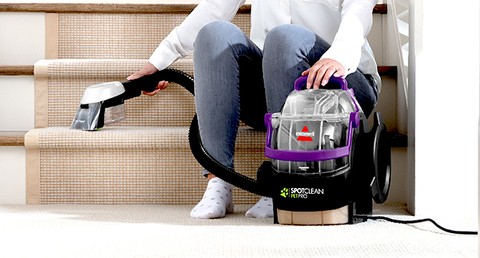 Carpet Cleaner Machine,Huije 18Kpa 3 in 1 Portable Pet Pro Carpet  Cleaner,500W Spot Pro Cleaner with Tough Stain Tool&Wide Path  Tool,Upholstery