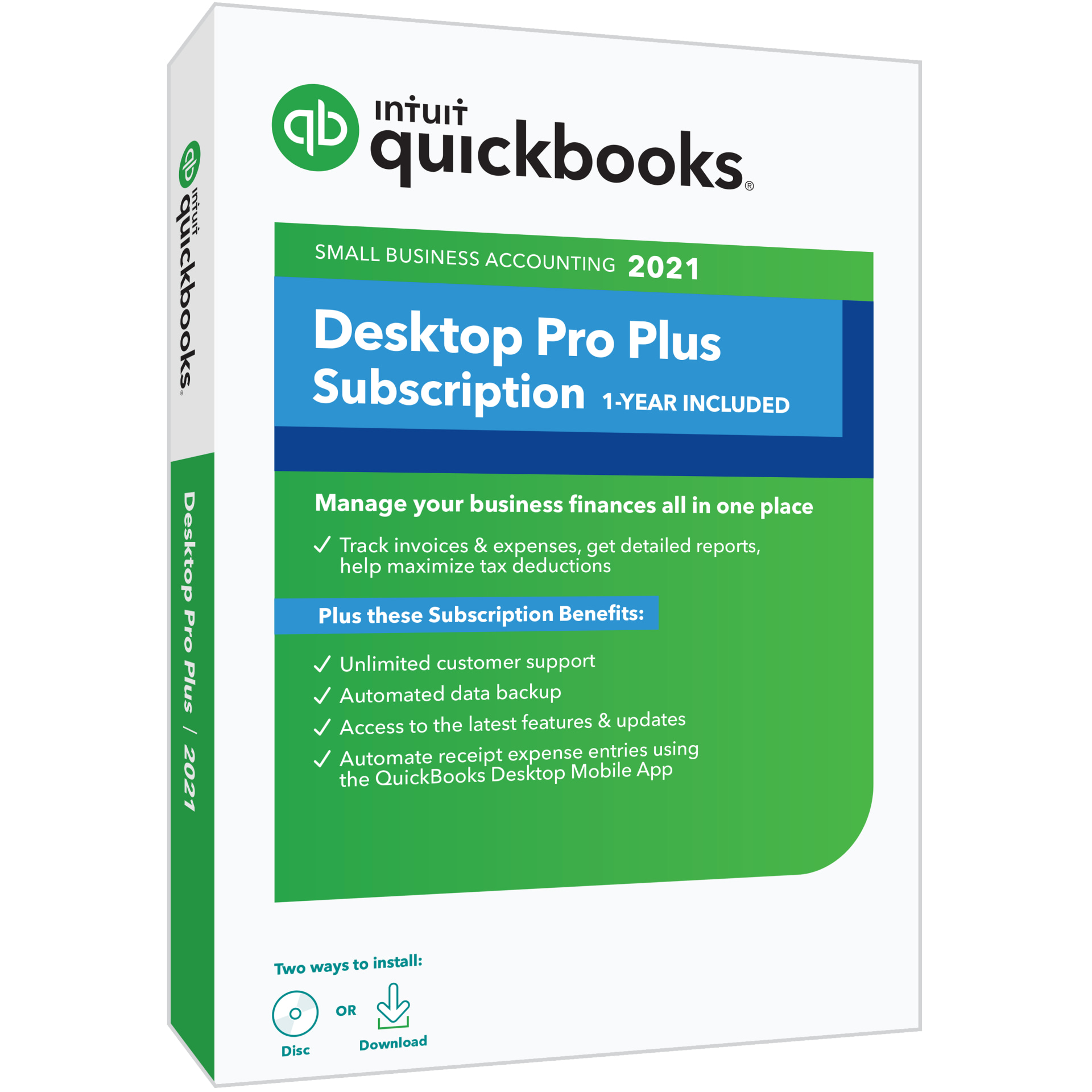 Buy Intuit QuickBooks Desktop Pro Plus 2021 1 User 1 Year