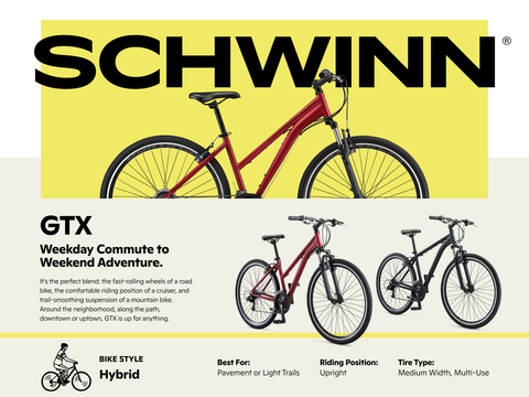 Schwinn Women s GTX 3 Hybrid Bike Free Curbside Pick Up at DICK S