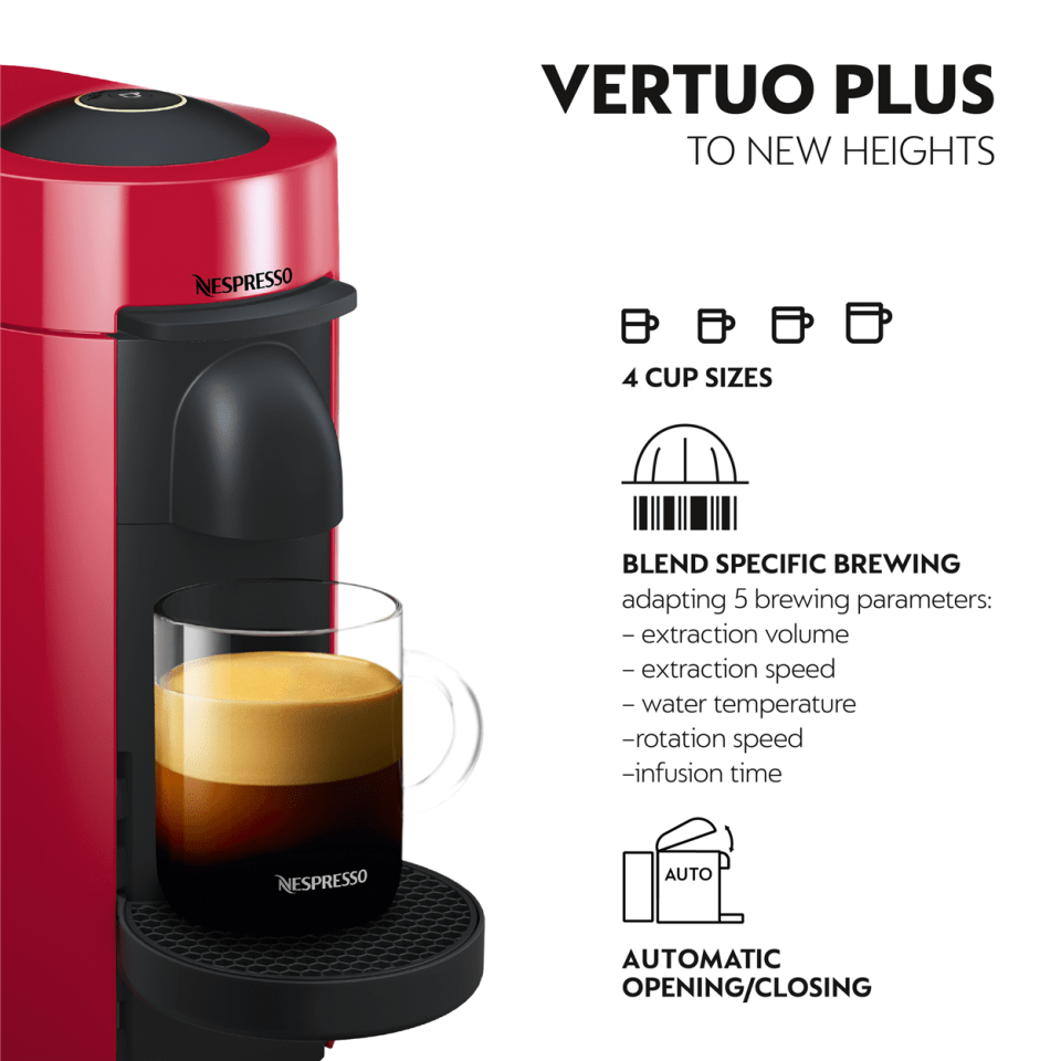 Nespresso Vertuoplus Auto Coffee and Espresso Machine: Brew Bliss!