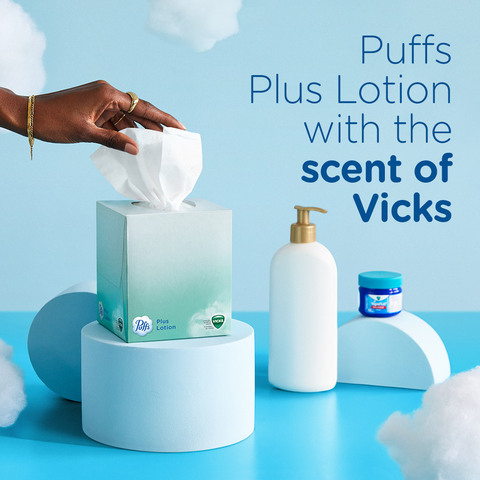 Puffs Plus Lotion Vicks Facial Tissues, 88 count