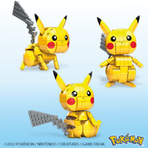 Mega Construx Pokemon Construction Set - Build and Show Pikachu Evolution  Trio