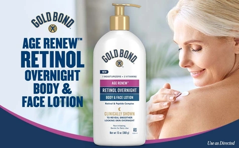Gold Bond Age Renew Retinol Overnight Body & Face Lotion, 13