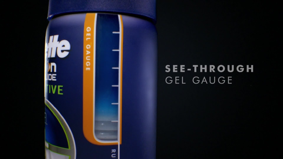 Gillette Fusion ProGlide Sensitive 2 in 1 Shave Gel, Alpine Clean, 6 oz