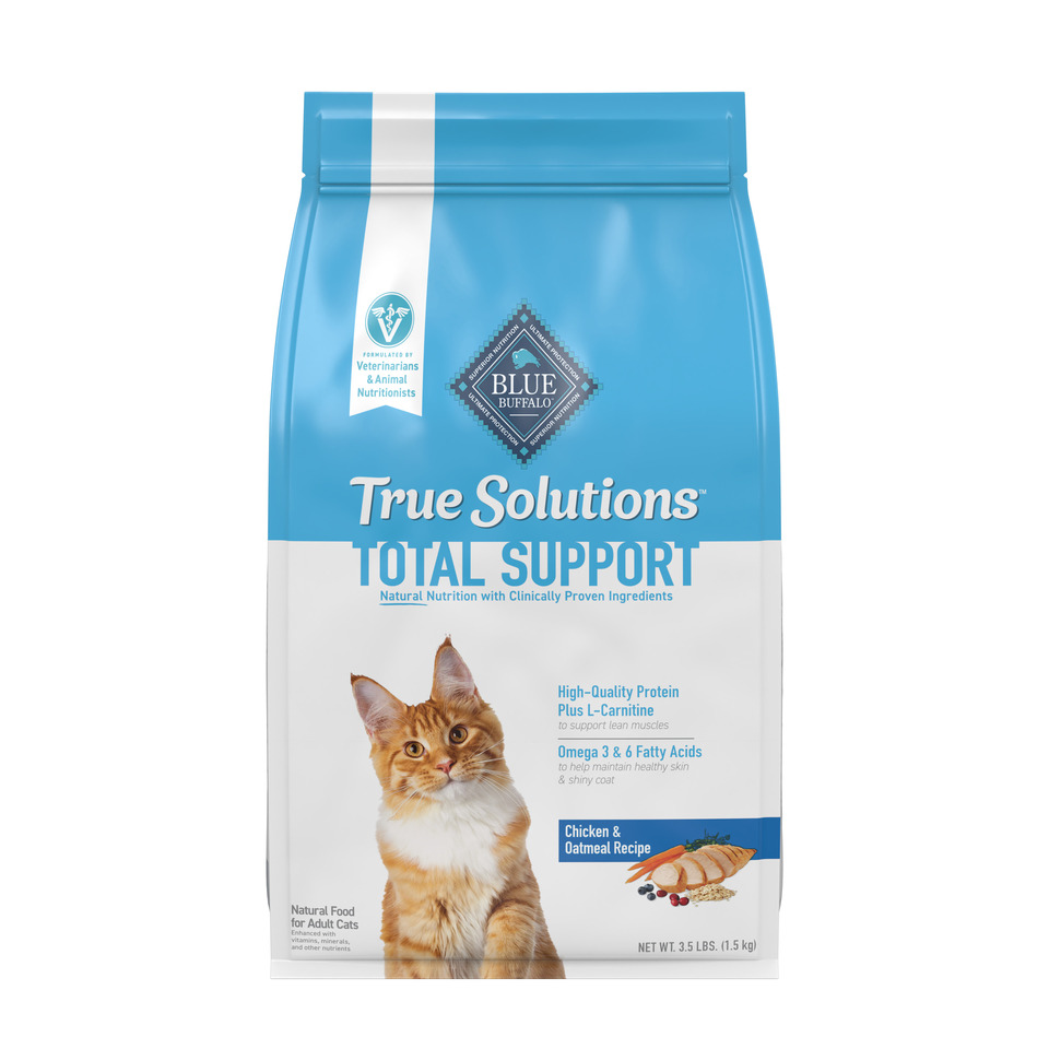 thumbnail video image 2 of Blue Buffalo True Solutions Fab Feline Dry Cat Food Indoor Cat Formula, Chicken, 3.5 lbs., 2 of 14