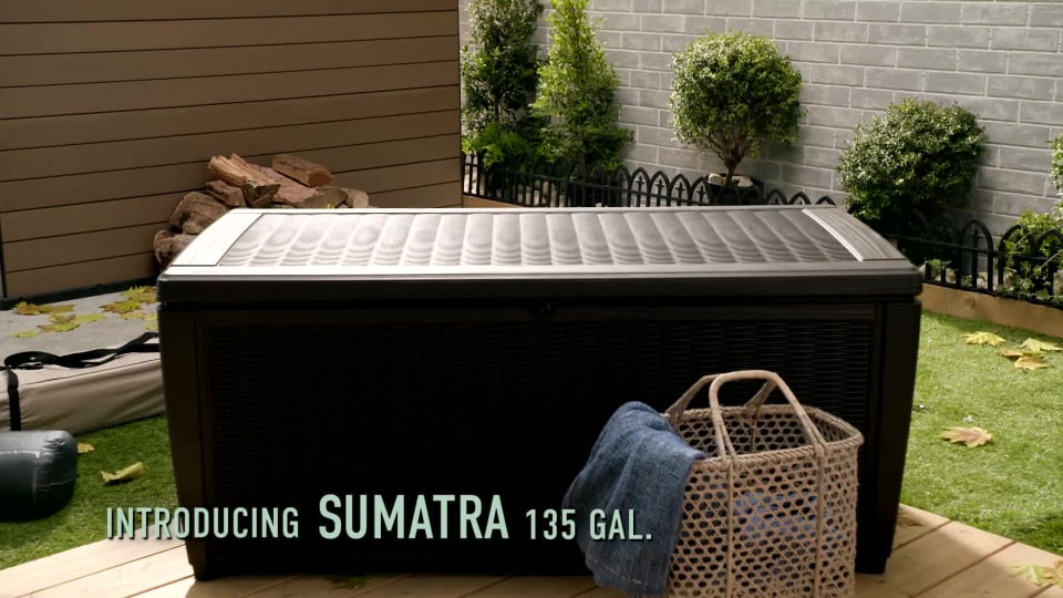Keter Sumatra 135 Gallon Rattan Style Deck Box