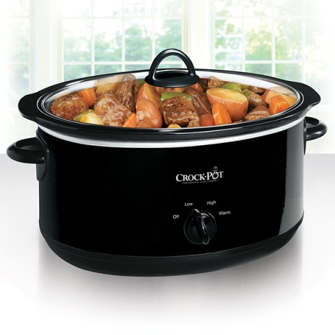 Crock-Pot Cook & Carry Programmable 7-Quart Slow Cooker with Easy Clean  Black Stainless Steel 2131369 - Best Buy