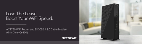 Net gear c 6300 (Wi-Fi cable) Modem Router with deals google chromecast