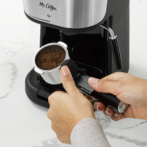 Mr. Coffee Espresso Cappuccino And Latte Maker 11 12 x 8 716 Black - Office  Depot
