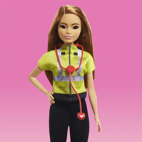 Barbie Salon Stylist Doll (12-in) with Purple Hair, Tie-dye Smock