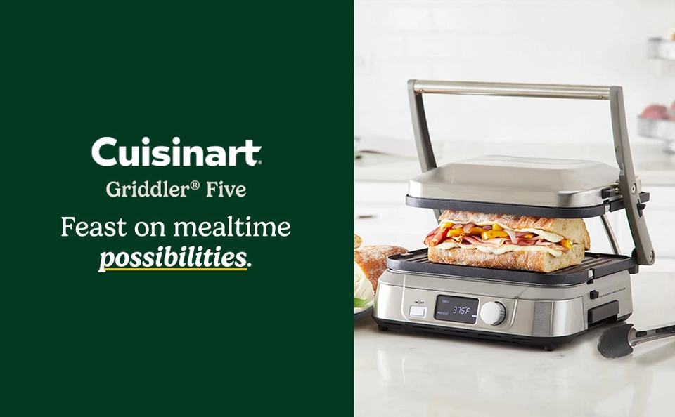 Cuisinart Griddler Five with Nonstick Surface in Stainless Steel