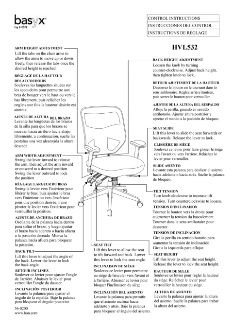 Hon Vl532 Mesh High-back Task Chair, Supports Up To 250 Lbs., Black Seat/black Back, Black Base 