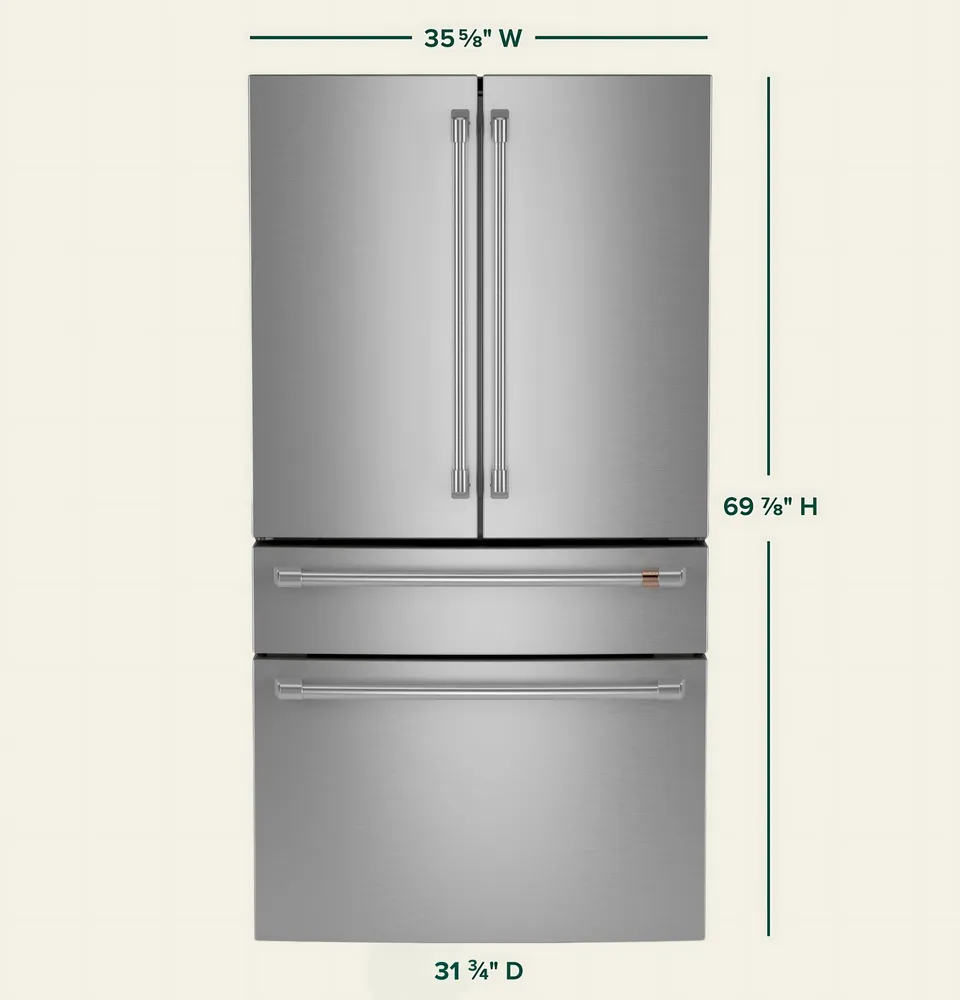 Café 36” 23.2 Cu. Ft. Smart Counter-Depth 4-Door French Door