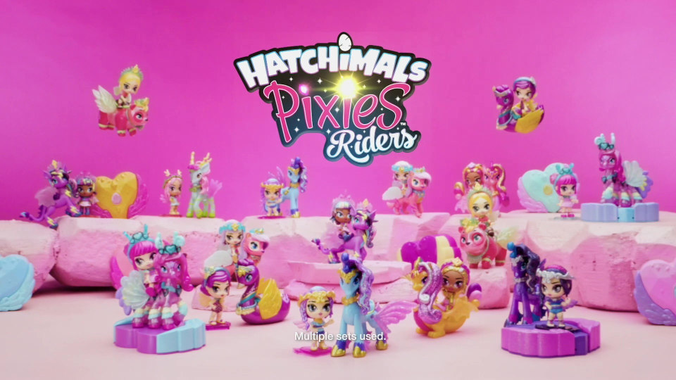 thumbnail video image 2 of Hatchimals Pixies Riders, Crystal Charlotte Pixie and Draggle Glider Hatchimal Set with Mystery Feature, 2 of 9