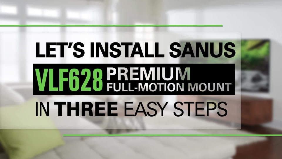 thumbnail video image 6 of Sanus Premium Full-Motion TV Wall Mount for 46"-90" TVs, Extends 28" from the wall, 6 of 6