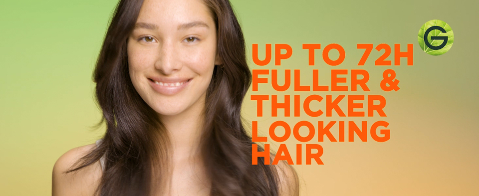 Volume and bounce: Fructis Grow Strong Thickening Shampoo - Garnier