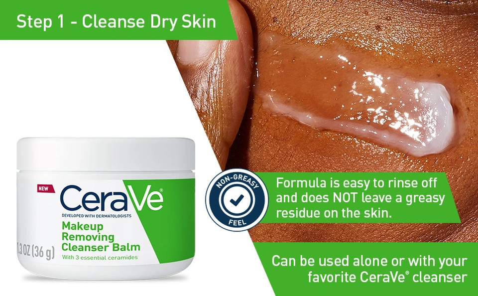 Step 1 - Cleanse Dry Skin with Cleansing Balm