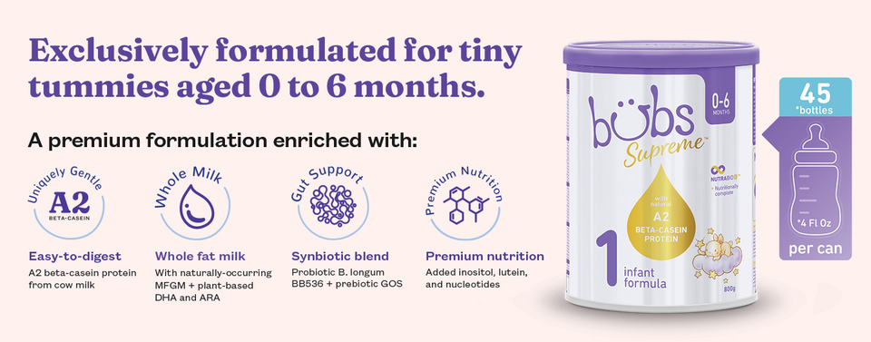 Bubs Supreme™ Infant Formula Stage 1, 800g (0-6 Months) - Walmart.com