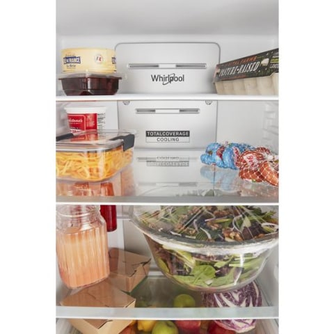 Whirlpool 12.7 Cu. Ft. Bottom-Freezer Counter-Depth Refrigerator Black  Stainless Steel WRB543CMJV - Best Buy