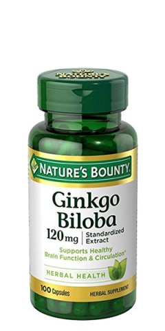 Ginkgo Biloba Pills, Supports Brain Function and Mental Alertness