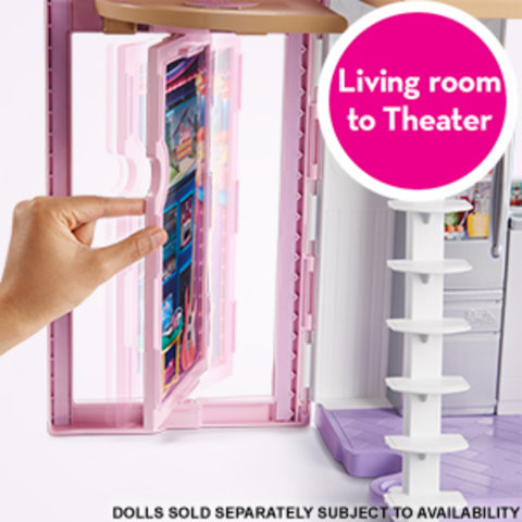 Barbie Malibu House Dollhouse Playset with 25+ Furniture and